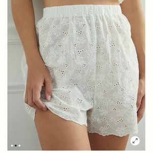 NWT Charmer Eyelet Lounge Shorts White